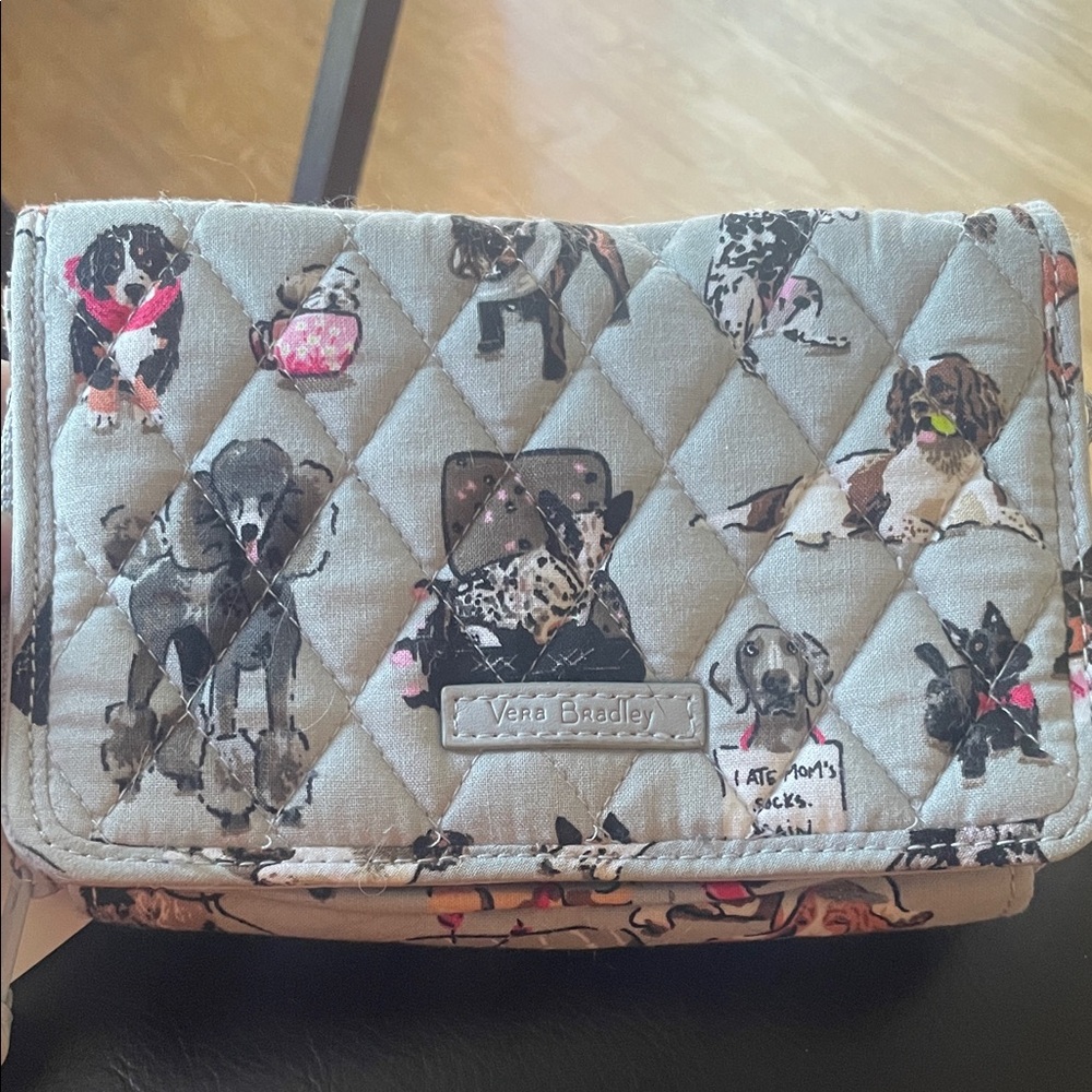 Vera Bradley Quilted Wallet with Dog Pattern